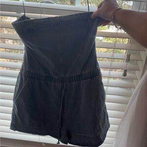 Women's Denim Strapless romper